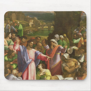 Das Anheben von Lazarus, c.1517-19 Mousepad