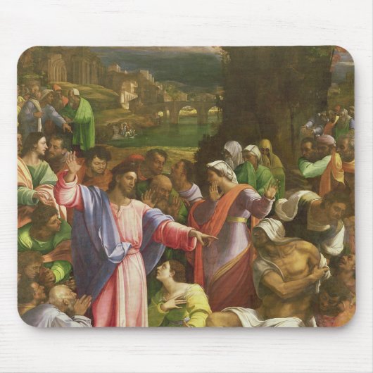 Das Anheben von Lazarus, c.1517-19 Mousepad (Vorne)