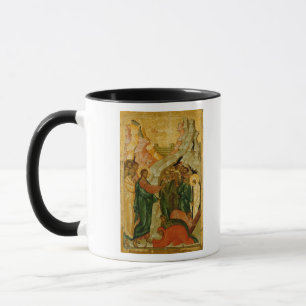 Das Anheben von Lazarus, russische Ikone Tasse