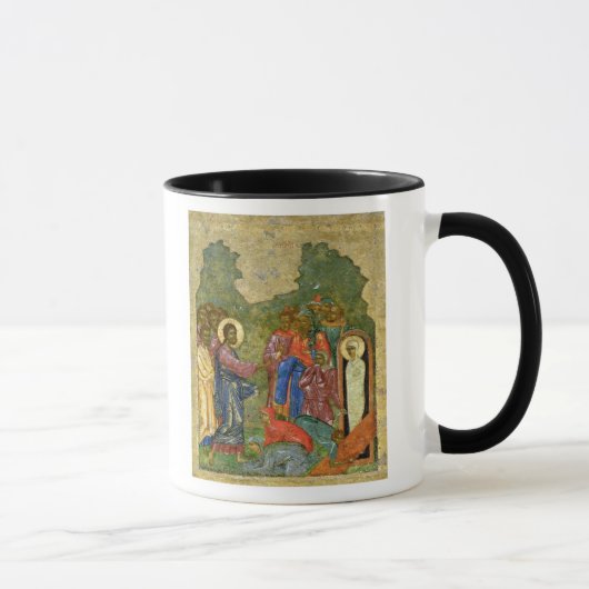 Das Anheben von Lazarus, russische Ikone Tasse (Rechts)