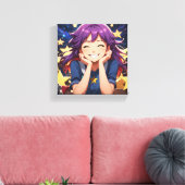 Das Anime-Mädchen Leinwanddruck (Insitu (Wohnzimmer))