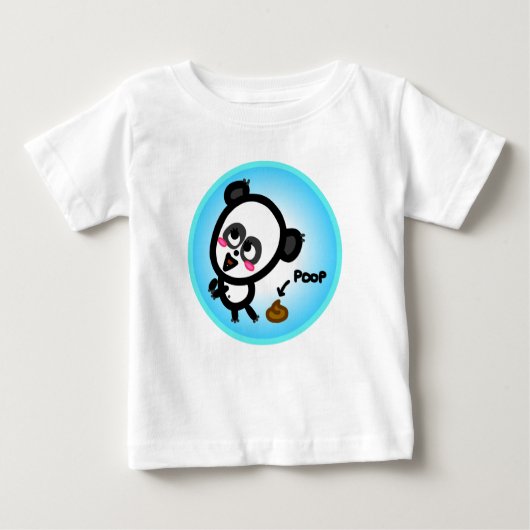 Das animierte Baby - Panda Kackte. Baby T-shirt (Vorderseite)