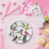 Das Ansammlungs-bunte Singvogel-Papierplatten-Set Pappteller (Party)