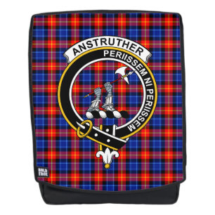 Das Anstruther Clan Wappen Tartan Kariert Rucksack