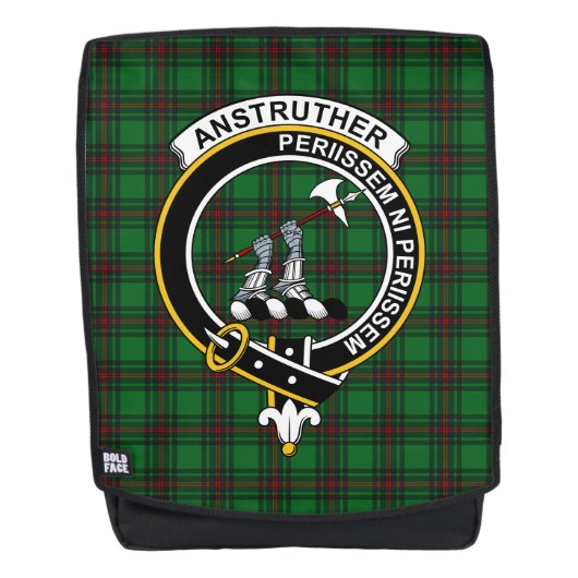 Das Anstruther Jagdklan Wappen Tartan Kariert Rucksack (Vorderseite)