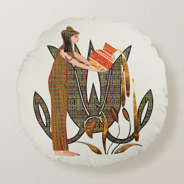 Das antike Aquarius Rundes Kissen (Vorderseite)