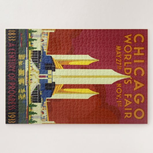 Das antike Chicago World's Fair Poster Puzzle (Horizontal)