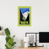 Das Aostatal Italienische Alpen Reiseplakat Poster (Heimbüro)