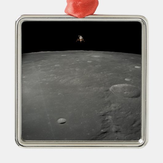 Das Apollo 12 Mondmodul Intrepid Silbernes Ornament (Vorne)