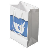Das Apotheken-Mörser-und Stampfe-Symbol, das Mittlere Geschenktüte (Vorderseite Schrägansicht)