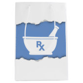 Das Apotheken-Mörser-und Stampfe-Symbol, das Mittlere Geschenktüte (Vorderseite)