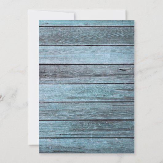 Das Aqua Blue Beach House ist eine beliebte Geburt Einladung (Rückseite)