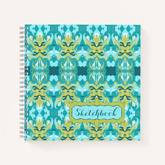 Das Aquamarine Goldmuster von Ägypten Notizblock (Vorderseite)