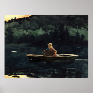 Das Aquarellbild The Rise von Winslow Homer Poster