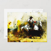 Das arbeitende arabische Pferd Postkarte (Vorne/Hinten)