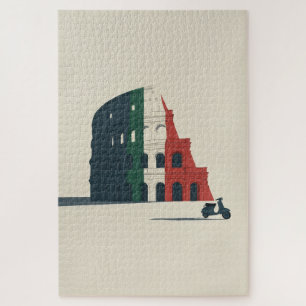 Das Architektur-Kunst-Puzzle "Stück Roms" Puzzle