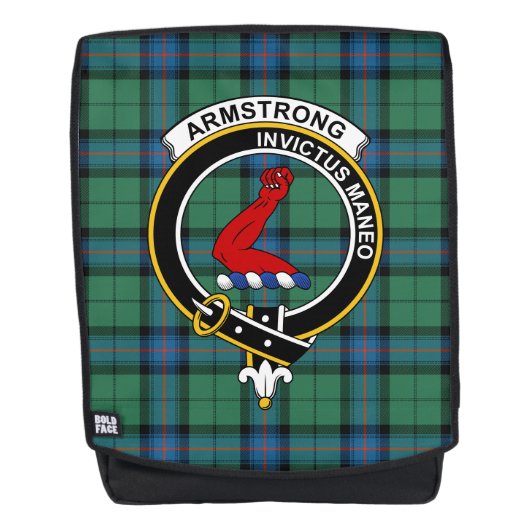 Das Armstrong Jagdklan Wappen Tartan Kariert Rucksack (Vorderseite)