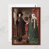 Das Arnolfini Portrait Die Arnolfini Hochzeit von  Postkarte (Vorne/Hinten)
