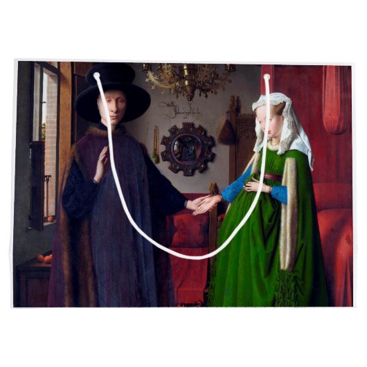 Das Arnolfini-Portrait, Jan van Eyck Große Geschenktüte (Rückseite)