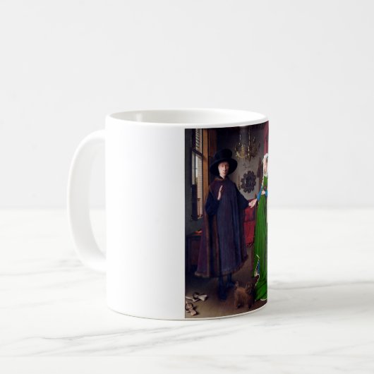 Das Arnolfini-Portrait, Jan van Eyck Kaffeetasse (Vorderseite Links)