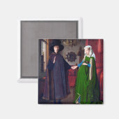 Das Arnolfini-Portrait, Jan van Eyck Magnet (Vorderseite/Rückseite)