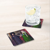 Das Arnolfini-Portrait, Jan van Eyck Rechteckiger Pappuntersetzer (Vor Ort)