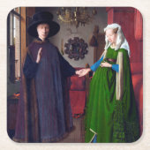 Das Arnolfini-Portrait, Jan van Eyck Rechteckiger Pappuntersetzer (Vorderseite)