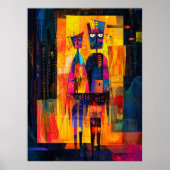 Das Arnolfini-Portrait wurde in Abstrakt Poster (Vorne)