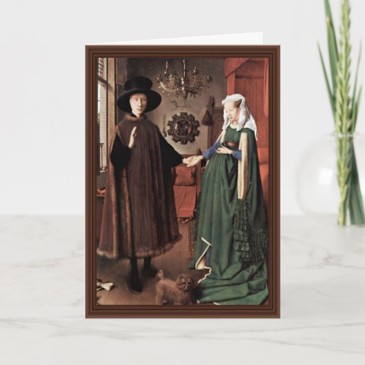Das Arnolfini Porträt die Arnolfini Hochzeit durch Karte (Vorderseite)