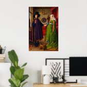 Das Arnolfini-Porträt von Jan van Eyck Poster (Heimbüro)