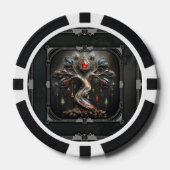 Das Art Deco Design 'Baum des Lebens'. Pokerchips (Vorderseite)