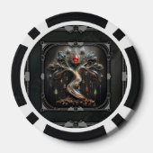 Das Art Deco Design 'Baum des Lebens'. Pokerchips (Rückseite)