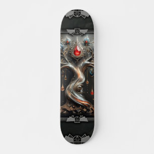 Das Art Deco-Design 'Baum des Lebens'. Skateboard
