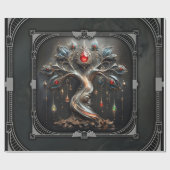 Das Art Deco Design des Baums des Lebens Geschenkpapier (Flach)