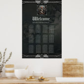 Das Art Deco-Design des Baums des Lebens. Poster (Küche)