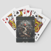 Das Art Deco-Design des Baums des Lebens. Spielkarten (Rückseite)