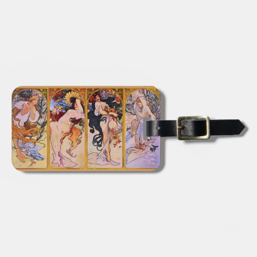 Das Art Nouveau der vier Saisons Gepäckanhänger (Vorderseite horizontal)