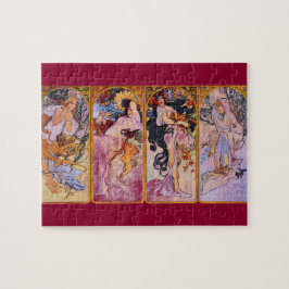 Das Art Nouveau der vier Saisons Puzzle