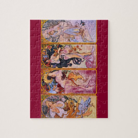 Das Art Nouveau der vier Saisons Puzzle (Vertikal)