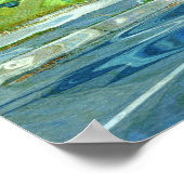 Das Art Poster des Big Rig Red Freight Truck Fahre (Ecke)