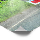 Das Art Poster des Big Rig Red Logging Truck Fahre (Ecke)