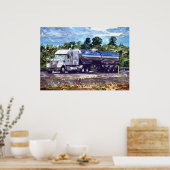 Das Art Poster des Big Rig White Petrol Tankers (Küche)
