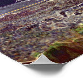 Das Art Poster des Big Rig White Petrol Tankers (Ecke)