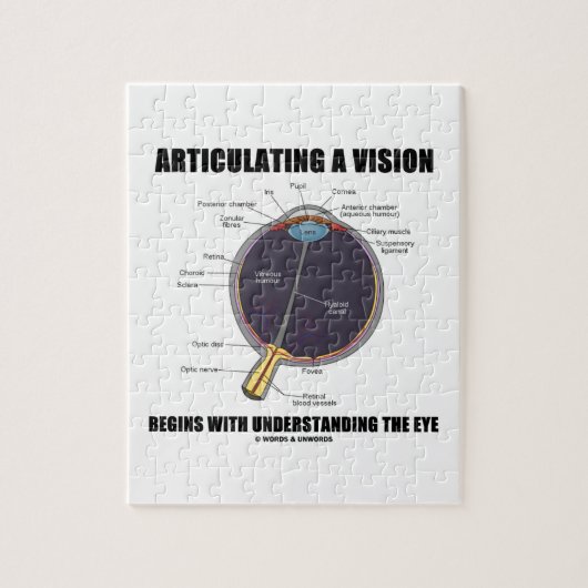 Das Artikulieren einer Vision fängt an, das Auge Puzzle (Vertikal)