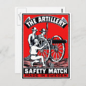 Das Artilleriesicherheitsspiel Postkarte (Vorne/Hinten)