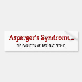 Das Asperger-Syndrom.., die Evolution der... Autoaufkleber