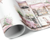 Das ästhetische Französisch-Café, Vintag, Geschenkpapier (Rolleneckpunkt)