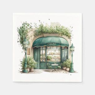 Das ästhetische Französisch-Café, Vintag, Serviette