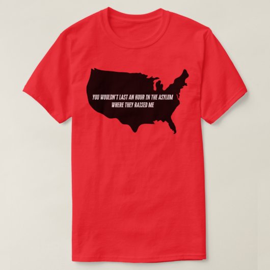 Das Asyl, in dem sie mir das TShirt aufzogen (Design vorne)