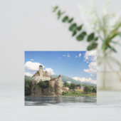 Das atemberaubende Schloss Schonbuhel liegt oberha Postkarte (Stehend Vorderseite)